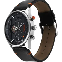 Fastrack Men Brass Patterned Dial & Leather Straps Analogue Watch 3315KL01 image 2