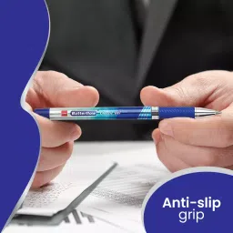 Cello Butterflow Gel Pen Cap Closure Type Blue & Black Ink, 8907234510522 (Pack of 3) image 3