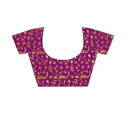 HERE&NOW Leheriya Embroidered Poly Georgette Heavy Work Saree image 2