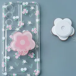 PEEPERLY Floral Printed Samsung Galaxy S22 Cute Korean Floral Gripper Back Case-picture-5