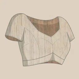 Silk Land Kalamkari Printed Chanderi Saree with Tasselled Border image 3