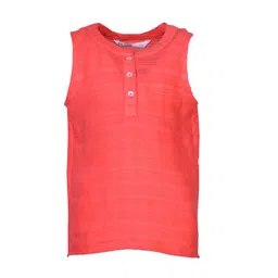IDK Girls Coral Red Solid Top-image-52