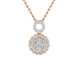 SHINE ETERNAL 14K Gold Lab Grown Diamond Radiant Halo Pendant-1.65 g-picture-11