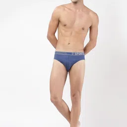 Sporto by Macho Pack Of 4 Cotton Mid-Rise Brand Logo Printed Outer Elastic Basic Briefs image 5