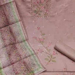 Peachmode Embroidered Unstitched Dress Material image 2