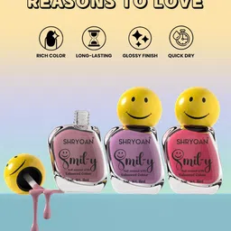 SHRYOAN Smily Ultra Glossy Long Lasting Nail Polish - 11 ml - Dark Peach - 40 image 2
