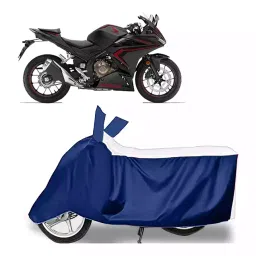 Auto Pearl Bike Cover for Honda CBR500R BS6 (White & Blue)-picture-34