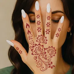 VOORKOMS Mehndi Design Stencil Sticker image 3