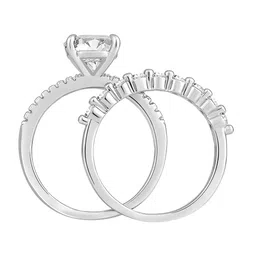 Peora Silver-Plated CZ Studded Finger Ring image 3