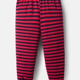 Kidi Wav Pack Of 4 Striped Solid & Space Theme Printed Pajamas - Multi Colour image 3