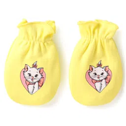 Babyoye Disney Interlock Knit Cap Mittens & Booties Set with Marie Graphic Yellow - Diameter 10 cm image 4