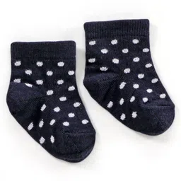 Cute Walk by Babyhug Non Terry Cotton Knit Ankle Length Anti Bacterial Socks Polka Dot Design Pack of 3 - Pink & Black image 5
