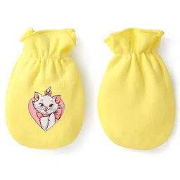 Babyoye Disney Interlock Knit Cap Mittens & Booties Set with Marie Graphic Yellow - Diameter 10 cm image 5