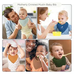 Motherly Bib for Baby 0 to 6 Month Soft Muslin Baby Apron, Adjustable & Absorbent Bibs for Newborns to 12 Months Boys and girl (Multicolor, Pack of 3) image 5
