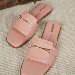 CORSICA Women Textured Open Toe Flats-picture-25