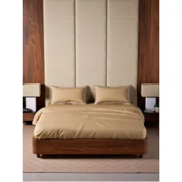 MULBERRY LIVING Opulent Hue King Size 500TC Bedsheet with 2 Pillow Covers - Beige-picture-24