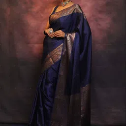 Peachmode Floral Zari Art Silk Saree image 2