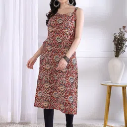 GULMEHAK Floral Printed Sweetheart Neck Pure Cotton Kurta-picture-27