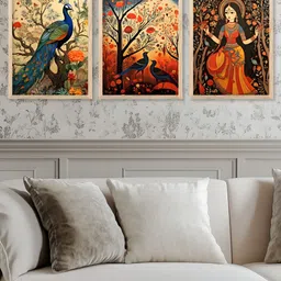 Kotart Brown & Red 3 Pieces Wooden Religious Wall Arts image 5