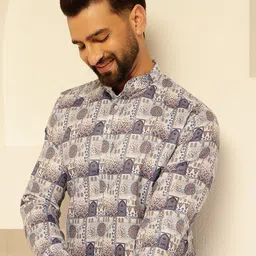 SOJANYA Men Ethnic Motifs Printed Kurta image 3