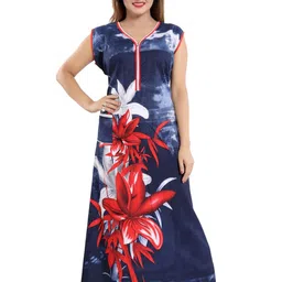 Inner Beats Women Cotton Blend Nightdress-picture-33