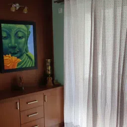 Trance Home Linen Off White Striped Door Curtain-picture-24