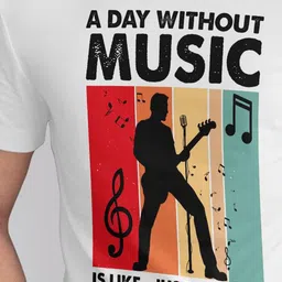 Seekbuylove Men Graphic Printed Round Neck Short Sleeve Bio Finish Pure Cotton T-shirt image 4