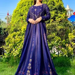 HERE&NOW Women Ethnic Motifs Printed Anarkali Kurta image 5