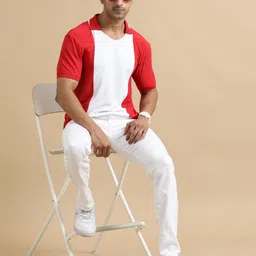 ECOLINE Clothing Men Antimicrobial Colourblocked Polo Collar T-shirt image 5