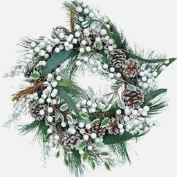 Little Surprise Box LLP Green & White Christmas Wreath For Door Wall-picture-4