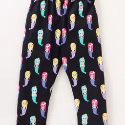 Kookie Kids Full Length Leggings Mermaid Print - Black-image-34