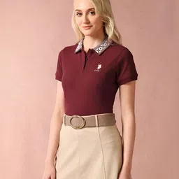 U.S. Polo Assn. Women Women V-Neck T-shirt image 5