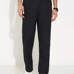 People Men Mid-Rise Regular Fit Trousers-image-47