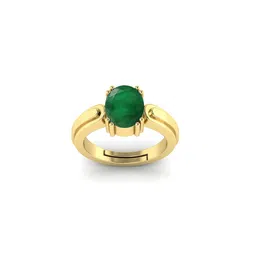 RRVGEM Gold Plated Panna Stone Ring-picture-12