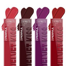 PERPAA Velvet Kiss Set of 4 Waterproof Liquid Lipstick -3.5 ml Each -Shades -1- 2 - 3 - 12-picture-21