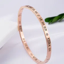 Jewels Galaxy Women Crystals Rose Gold-Plated Bangle-Style Bracelet image 5