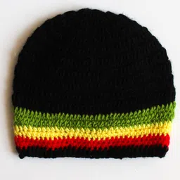 Woonie Handmade Cap With Mitten And Booties Set - Black image 2