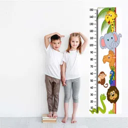 WENS Animal Print Height Measurement Wall Sticker - Multicolor image 2