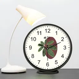 Myntra Elegant Homes Green Printed Traditional Wall Clock image 4