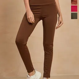 COLOR CAPITAL Women Pack of 4 Skin Fit Antimicrobial Tights-image-57