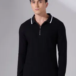 The Roadster Lifestyle Co. Men Solid Polo Collar Pure Cotton T-shirt-picture-44