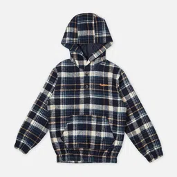 Pepe Jeans Boys Hooded Checked Cotton Casual Bomber Jacket-picture-41
