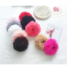 Glitzzy Women Fur Ponytail Holders image 2