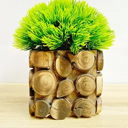 Dekorly Green Plastic Artificial Flowers & Plants With Pot image 2