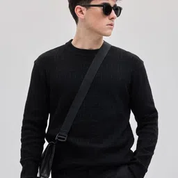 Snitch Men Cable Knit Pullover Sweaters-image-88