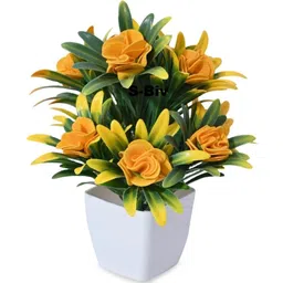 Anandani Fashion Red & Yellow 6 Pieces Artificial Flower image 4