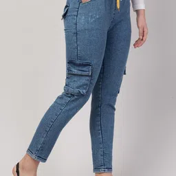 Ira Collections Women Comfort Tapered Fit Mid-Rise Light Fade Stretchable Jeans image 2