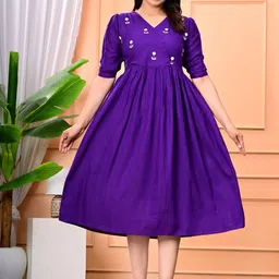 GREAT SELLER Floral Embroidered Fit & Flare Dress-image-73