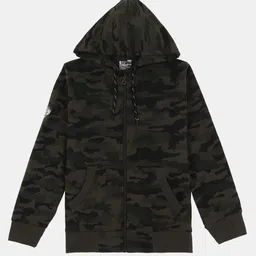 Bodycare Boys Hooded Camouflage Printed Lightweight Bomber Jacket-image-59