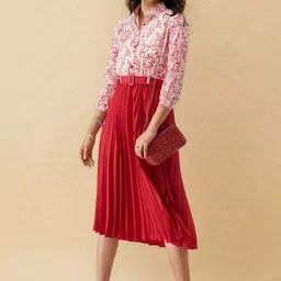 all about you Floral Print Crepe Fit & Flare Midi Dress image 2